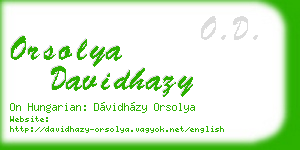 orsolya davidhazy business card