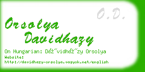 orsolya davidhazy business card